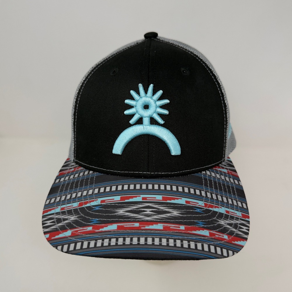 Bronco Western Supply Co Spurs Up Trucker‎ Hat Black Southwestern Print Snapback